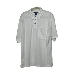 Exofficio Travel White Mesh Polo Shirt Sz XL